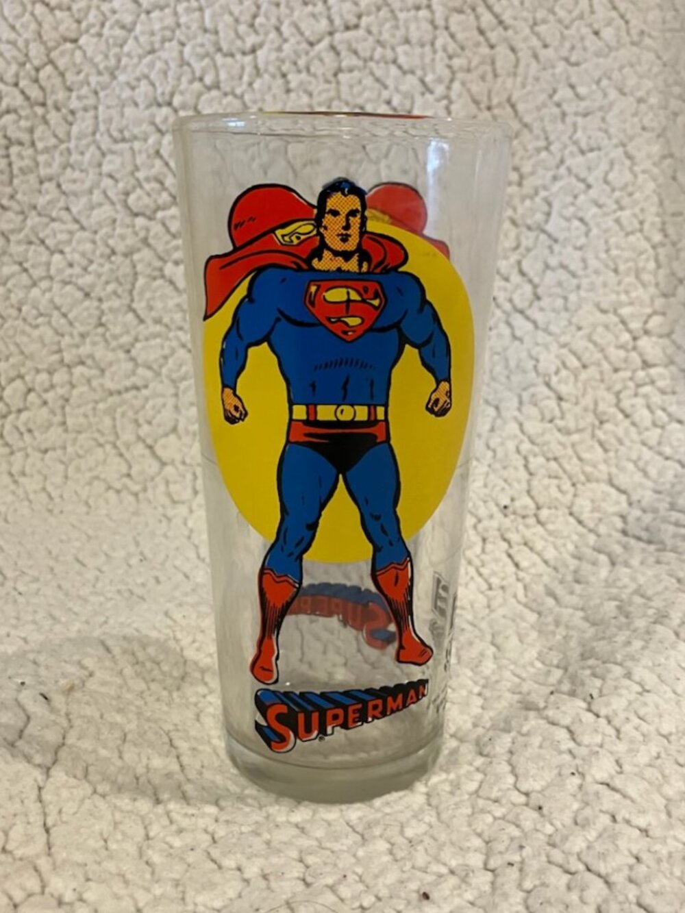 Pepsi Superman Super Series 1976 glass